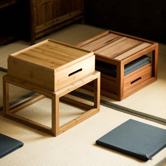 Japanischer Zen Teetisch - Massivholz Bambus - Caomu Temple