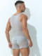 Men's Fitness Clothing Ultra-Thin Ice Silk Sexy Slightly See-Through Shorts Vest Running Summer Quick-Drying Sports Suit