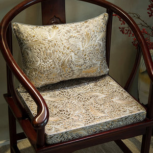 
New Chinese style mahogany chair cushion sofa solid wood chair cushion Taishi chair ring chair tea chair cushion high density sponge seat cushion