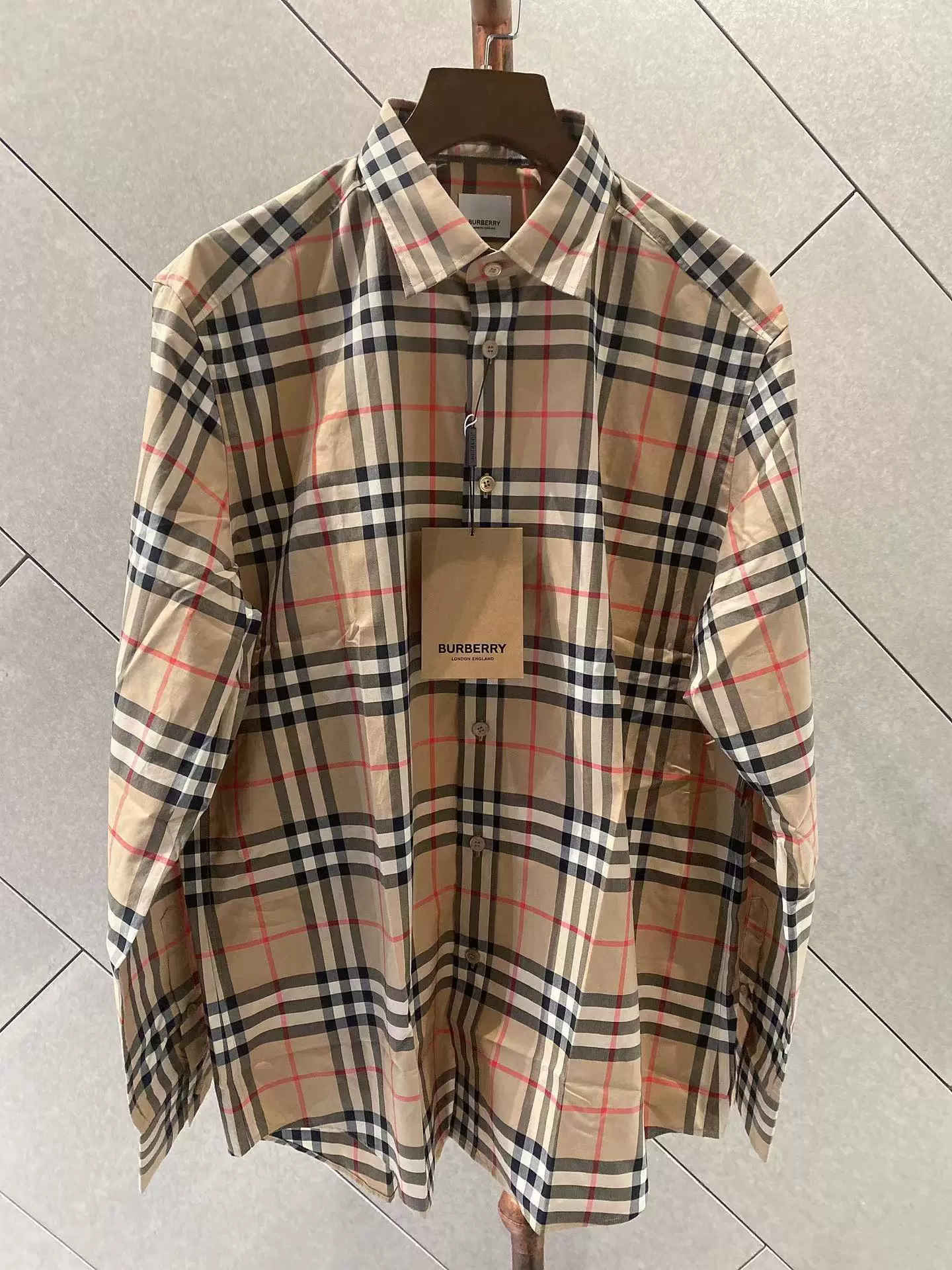 中古优品】帝爵奢品99新(未使用)Burberry Vintage经典格子衬衫-Taobao