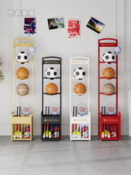 In-Stock Wall-Mounted Home Basketball Storage Rack Volleyball Rack Frame for Storing Sports Equipment and Racket Placement