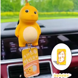 Cute Milk Dragon Car Hanging Ornament Creative Car Interior Decoration Rearview Mirror Pendant