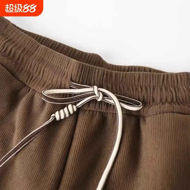 Mom pants spring and autumn, middle -aged and elderly women's pants plus velvet thick middle -aged female winter beam pants high waist casual wearing long pants