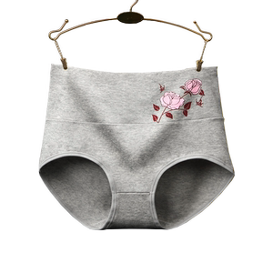 Pure cotton panties, breathable high -waisted high -waisted cotton fabric, increased size, hip -hip triangle triangle, no legs, waist