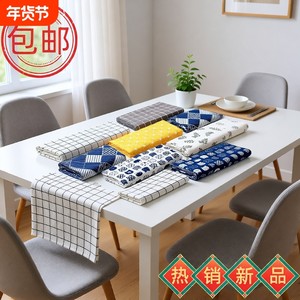 Japanese cotton and linen desk computer desk ins style student dormitory dining table rectangular fabric Japanese retro fabric