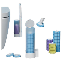 Disposable toilet brush household toilet brush replacement head wall-mounted bathroom cleaning tool wall-mounted