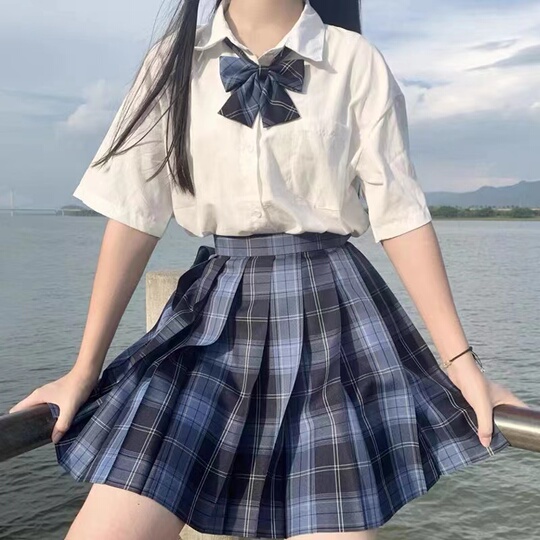 Yi fei cao Okari チェック柄 プリーツスカート JK 制服セット