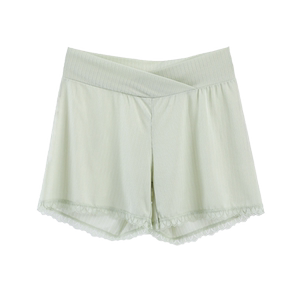 Pregnant safety pants anti-exposed low-waisted pregnancy shorts ice silk thin summer thin large size short leggings

