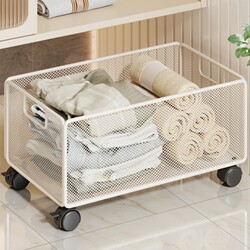 Movable Bathroom Cabinet with Dirty Laundry Basket, Household Dirty Clothes Storage Basket, Bathroom Dirty Laundry Basket