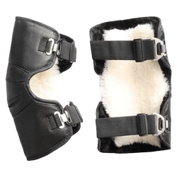 Electric vehicle knee pads winter genuine leather wool plus velvet thickening