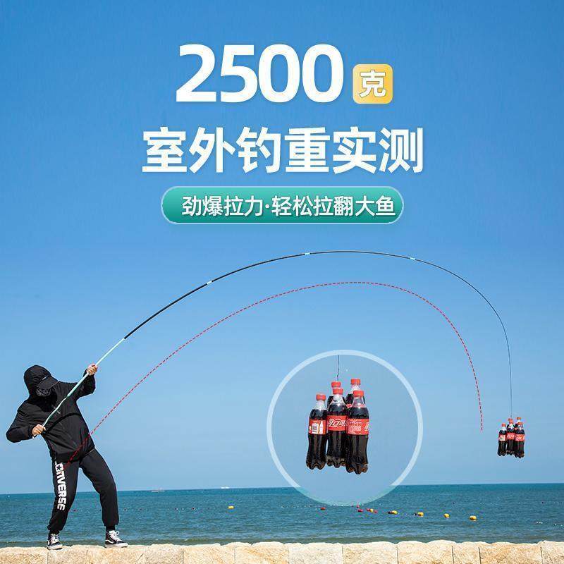 Canne à Pêche Télécopique Super Dure Fibre De Carbone 3.6m à 13m - Canne Puissante Pour Gros Gibier Et Esturgeon
