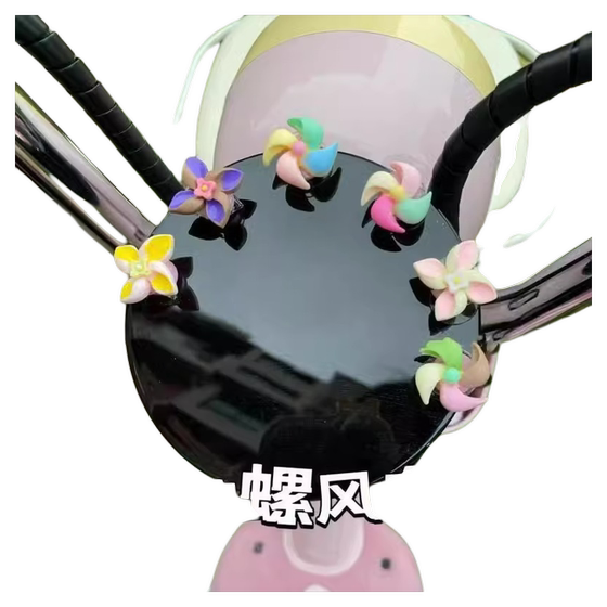 Electric vehicle mini small windmill decorative motorcycle cure for car jewelry ornaments small accessories cute
