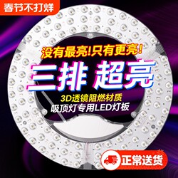 Led Remote-Controlled Smart Ceiling Light Replacement Light Source Module Circular Lamp Panel Light Core Retrofit Light Board Ring-Shaped Energy-Saving Lamp