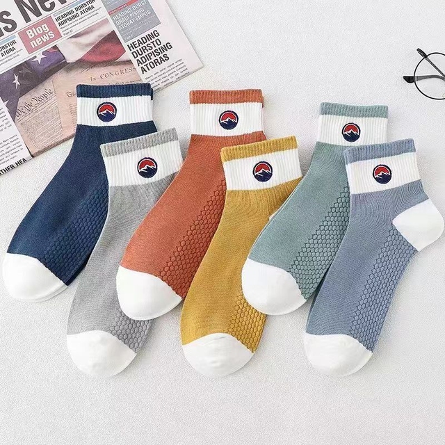 袜子男士春夏款潮流休闲百搭男款短袜吸汗透气防臭运动短筒袜_爱购网