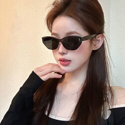 2026 New Style Cat-Eye Sunglasses for Women, High-End, Frameless, Anti-Uv Sunglasses for Square and Round Faces, Retro Sunglasses