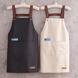 New Style Apron for Kitchen, Waterproof and Oil-Proof, Simple Workwear for Women, Korean Style Cooking Apron, Thin, for Men, Spring and Autumn