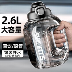 Extra-Large Capacity Plastic Water Bottle, High-Temperature Resistant, 2025 Summer New Model, Men's Sports Anti-Drop Water Jug for Construction Sites