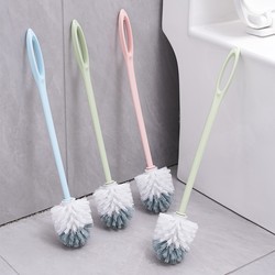 Toilet brush with no dead ends, soft bristle toilet brush, household bathroom cleaning toilet brush, soft bristle brush, round head