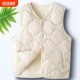 Autumn and winter middle-aged and elderly women's clothing, plus velvet, thickening and cotton, warm vest, too big mother's clothing, vest liner