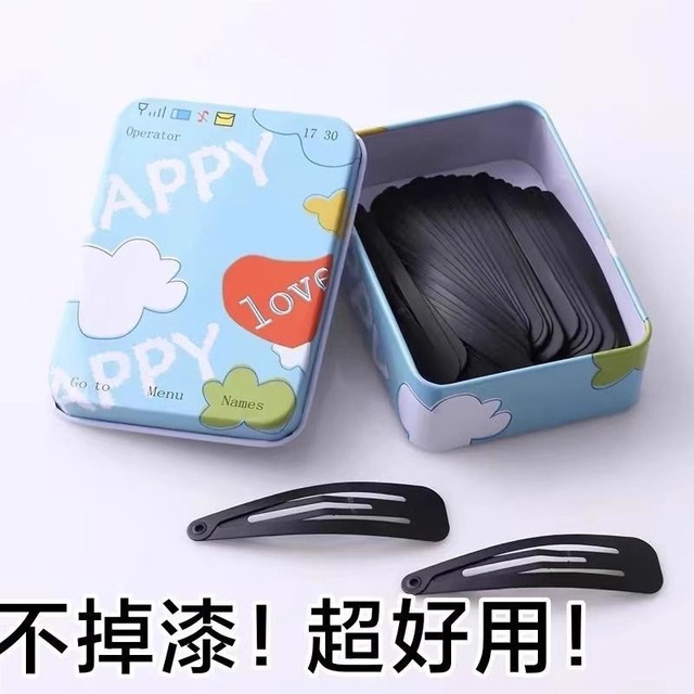
Black hairpin hairpin one-word clip bangs clip top clip Korean small clip headwear adult BB clip side clip female simple