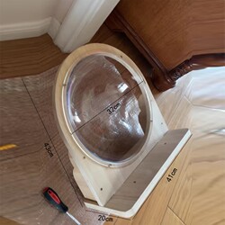 Solid Wood Cat Hammock Wall-Mounted Cat Nest Pet Wall Hanging Suction Cup No-Drill Transparent Space Capsule Cat Nest Climbing Frame