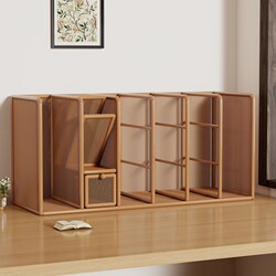 Desktop Book Stand, Book Divider Storage Rack, Student Desk Organizer, Study Supplies Large-Capacity Storage Rack