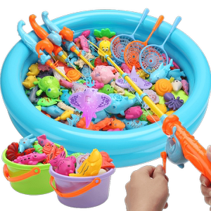 
Fishing toys children's educational magnetic fish pond rod for boys and girls 1 to 2 to 3 6 years old, 2 and a half to 3 years old, large size