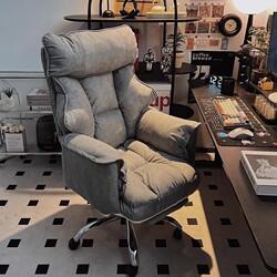 Computer Chair for Home Use, Gaming Chair for Boys, E-Sports Chair, Lazy Computer Sofa Chair, Bedroom Reclining Leisure Chair with Backrest