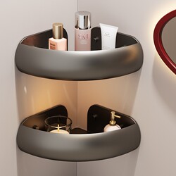 Bathroom Shelf No-Drill Corner Basket for Toilet, Washroom, Shower Room, Shower Gel Storage Corner Rack