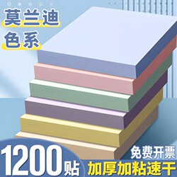 Sticky Notes for Middle School Students, High-Quality Sticky Notes for Elementary Students, Strong Adhesive Colorful Label Paper, Morandi Color Series Sticky Notes for Study Notes, Tearable Notepad