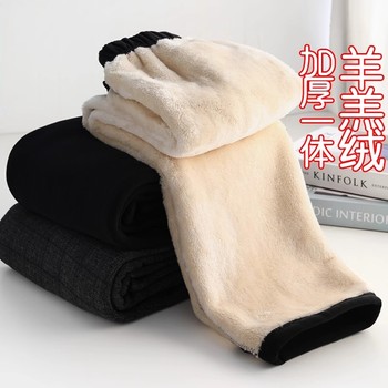 Super soft velvet long-sleeved loose pants for middle-aged and elderly mothers