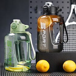 Internet Celebrity Ton-Ton Cup Fitness Super Large Capacity Sports Water Bottle Plastic Space Cup Ton-Ton Straw Cup Ton-Ton Bucket Manufacturer