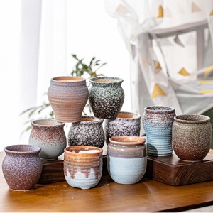 
Flower pot succulent ceramic mage old pile basin large diameter special clearance simple succulent special flower pot set combination