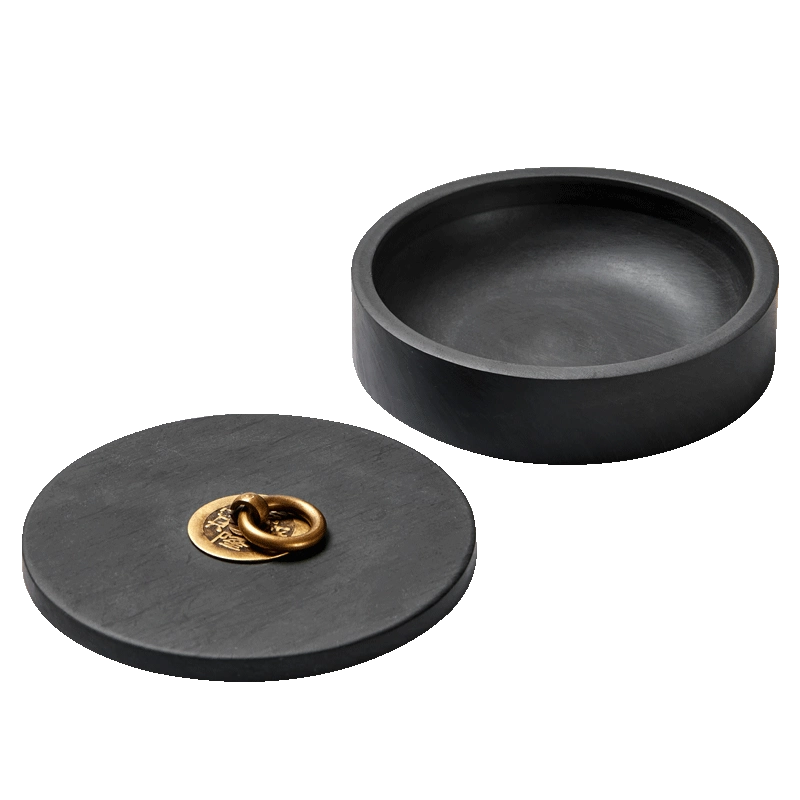 砚台书法专用天然原石带盖不干墨可研墨毛笔墨汁墨