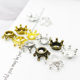 Handmade diy crystal glue small crown retro accessories metal pendant base three-dimensional pendant material