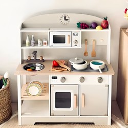 Wooden Pretend Play Japanese-Style Kitchen Toy for Children, Boys and Girls, Cooking Play for Ages 3-6, Holiday Gift