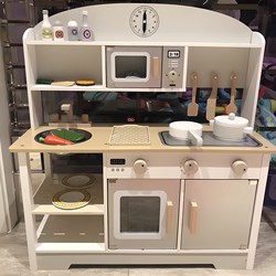 Wooden Japanese-Style Children's Play Kitchen Toy Set for Boys and Girls, Baby Doll House, Realistic Kitchen Utensils, Cooking Set