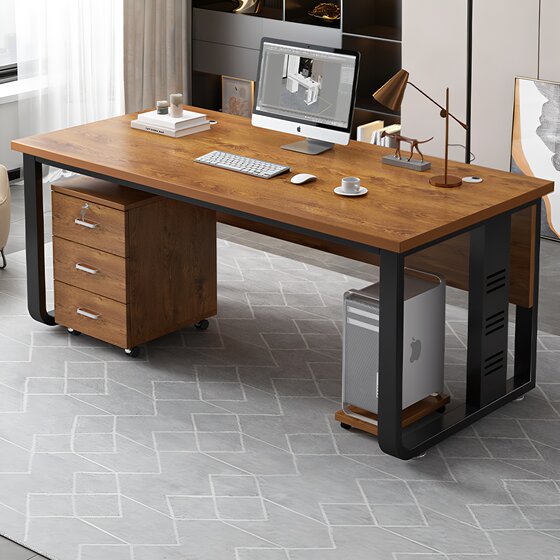 
Office desk computer table simple modern office desk and chair combination staff desk single desk boss desk