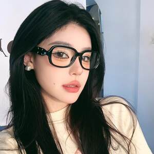 
Anti-blue radiation glasses frame for women flat light internet celebrity style big round face uneven blue light goggles frame for men with myopia