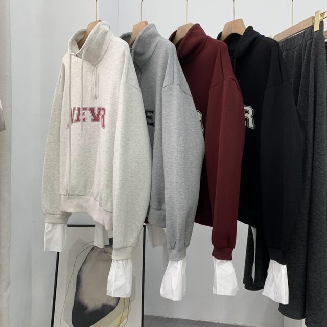 Sweatshirt long-sleeved spring new letter print loose lazy style versatile top for women B#11
