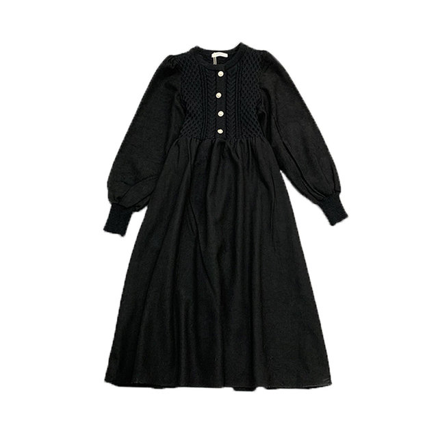 New French gentle style first love skirt with thin waist and long style  4239
