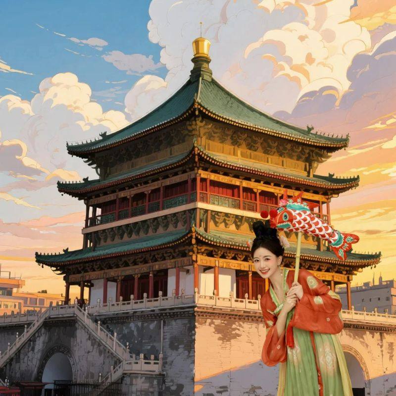 【包机票】西安旅游3天2晚跟团游纯玩兵马俑大唐不夜城赠送千古情