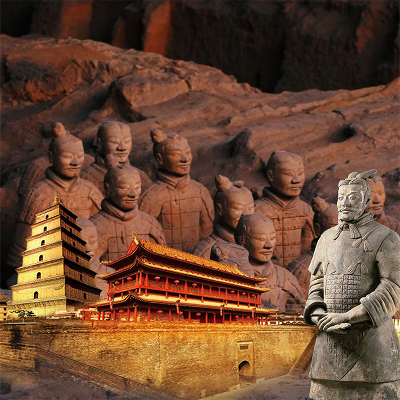 西安旅游5天4晚兵马俑华山延安壶口瀑布法门寺博物院陕西五日游