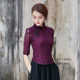 Classic short cheongsam top lace spring and summer new slim Chinese buckle fashion improved women's Tang suit dress