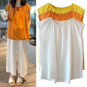 
Maternity wear summer style 2026 new pure cotton short-sleeved pullover shirt small shirt doll shirt loose large size top