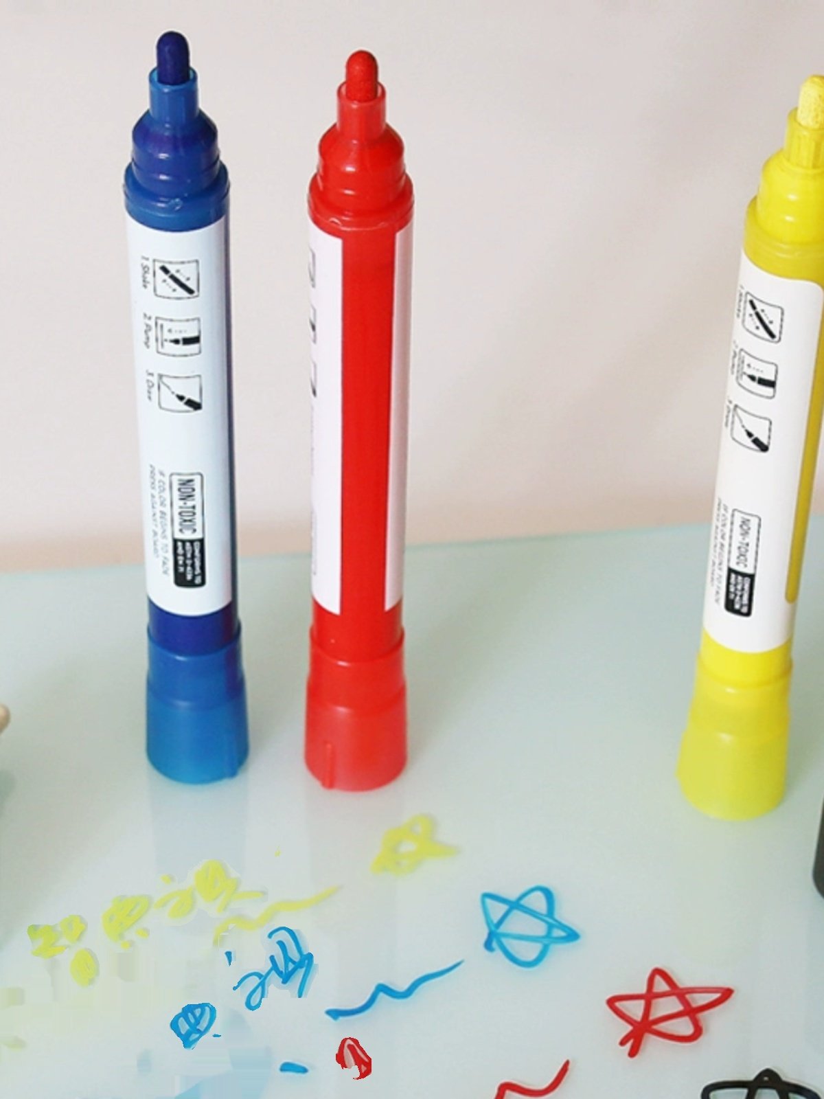 Stylos Effaçables Edding Marqueurs Tableau Blanc Edding 360 - Lot De 10 Rose - Effaçables à Sec, Pointe 1,5-3mm Marqueur Tableau Blanc