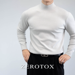 
GZX ZEROTOX Half Turtle Collar Cardigan Modal Skin Friendly and Comfortable Bottoming Knitted Autumn and Winter Warm Sweater for Men