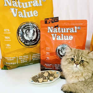 
Natural value meat-free series of freeze-dried cat food, nutritious, high-protein, good palatability, chicken, squab, and pigeon to protect gastrointestinal tract