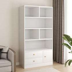 Simple Bookshelf Floor-Standing Storage Rack Multi-Layer Living Room Wall-Mounted Grid Cabinet Storage Cabinet Student Storage Home Bookcase