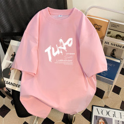 Heavyweight Pure Cotton Short-Sleeve T-Shirt for Men, Summer Trendy Brand, Loose Fit, Large Size, Versatile Couple's Half-Sleeve Tee
